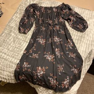 Off Shoulder LOFT Midi Dress